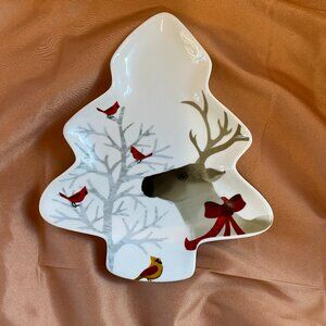 Rare German Porcelain Paperproducts Design Deer Friends by Liz Leines Sweet Dish